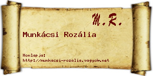 Munkácsi Rozália névjegykártya